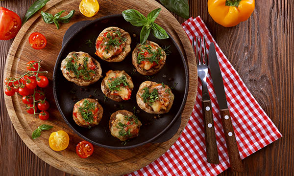 μανιτάρια με τυρί